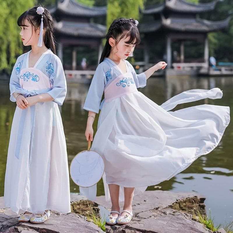 Girls Hanfu kids Clothes Super Fairy Skirt Children Antique Fairy Hanf –  Tryst Hanfu & Cheongsam